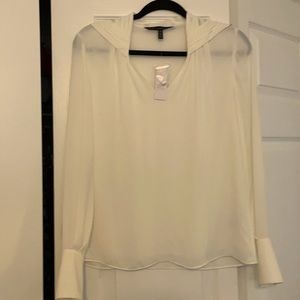 Off white chiffon blouse xs